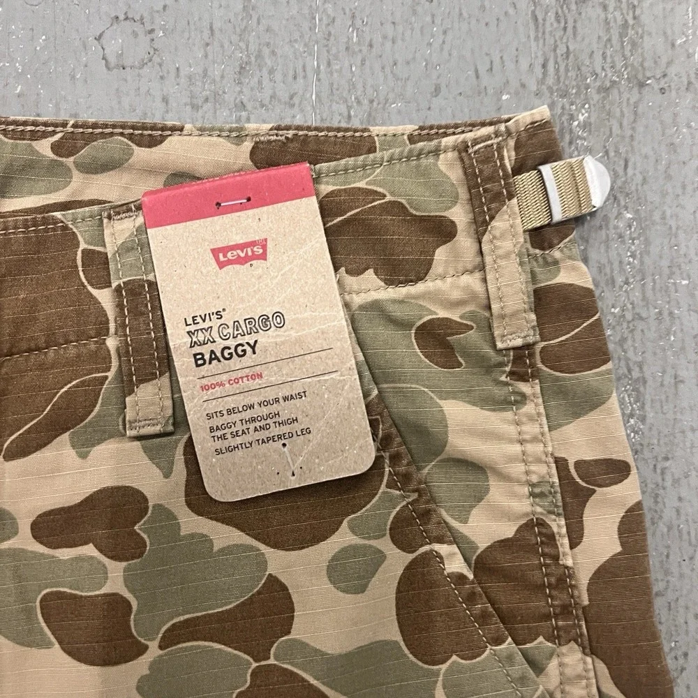 Levi's XX Cargo Baggy Men's 32x30 Camo Ripstop Pants Utility Pockets Workwear‎